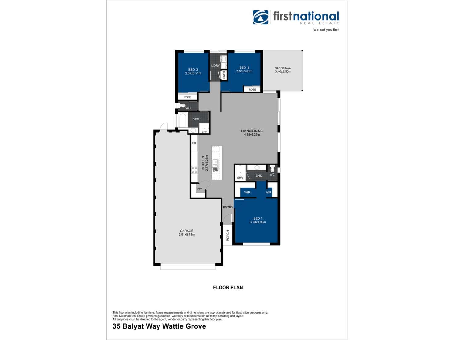 Floorplan of Homely house listing, 35 Balyat Way, Wattle Grove WA 6107