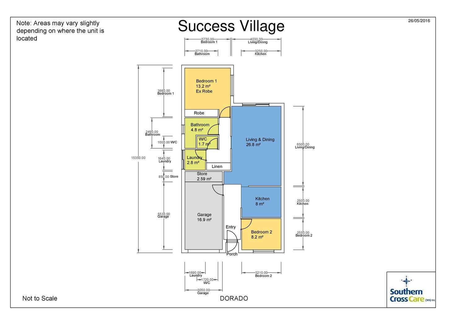 Floorplan of Homely villa listing, 2/27 Pearson Drive, Success WA 6164