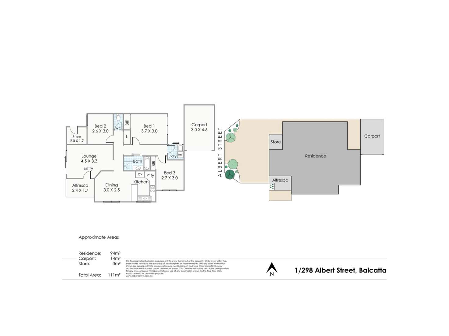 Floorplan of Homely house listing, 1/298 Albert Street, Balcatta WA 6021