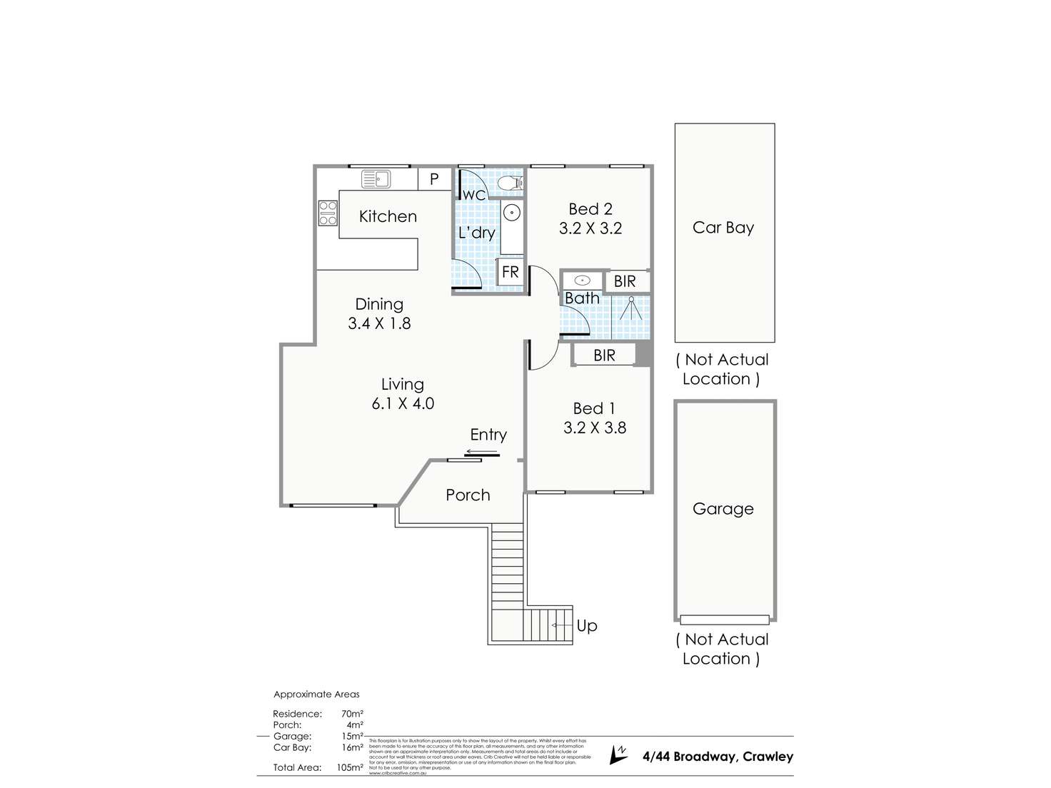 Floorplan of Homely unit listing, 4/44 Broadway, Crawley WA 6009