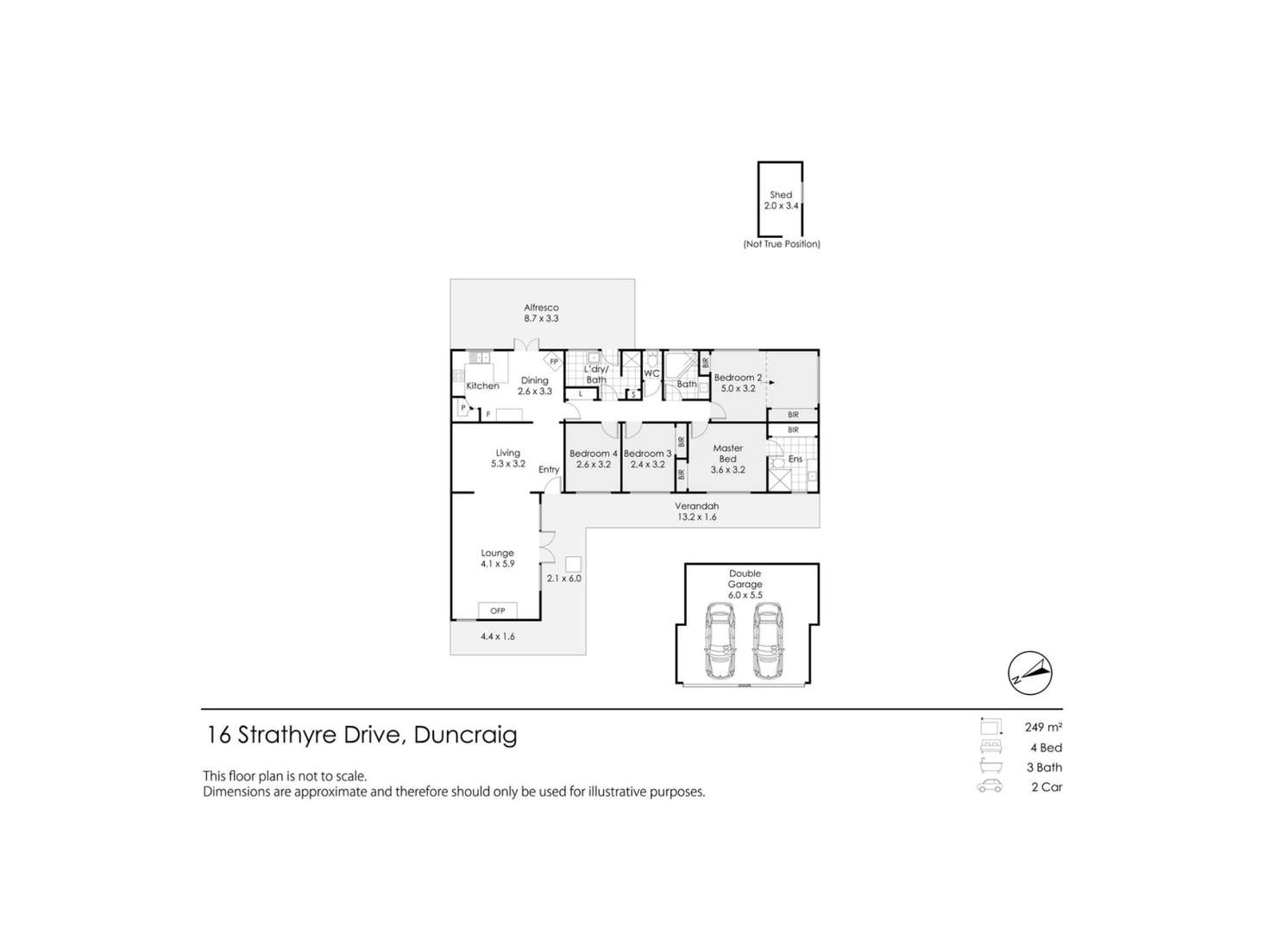 Floorplan of Homely house listing, 16 Strathyre Drive, Duncraig WA 6023