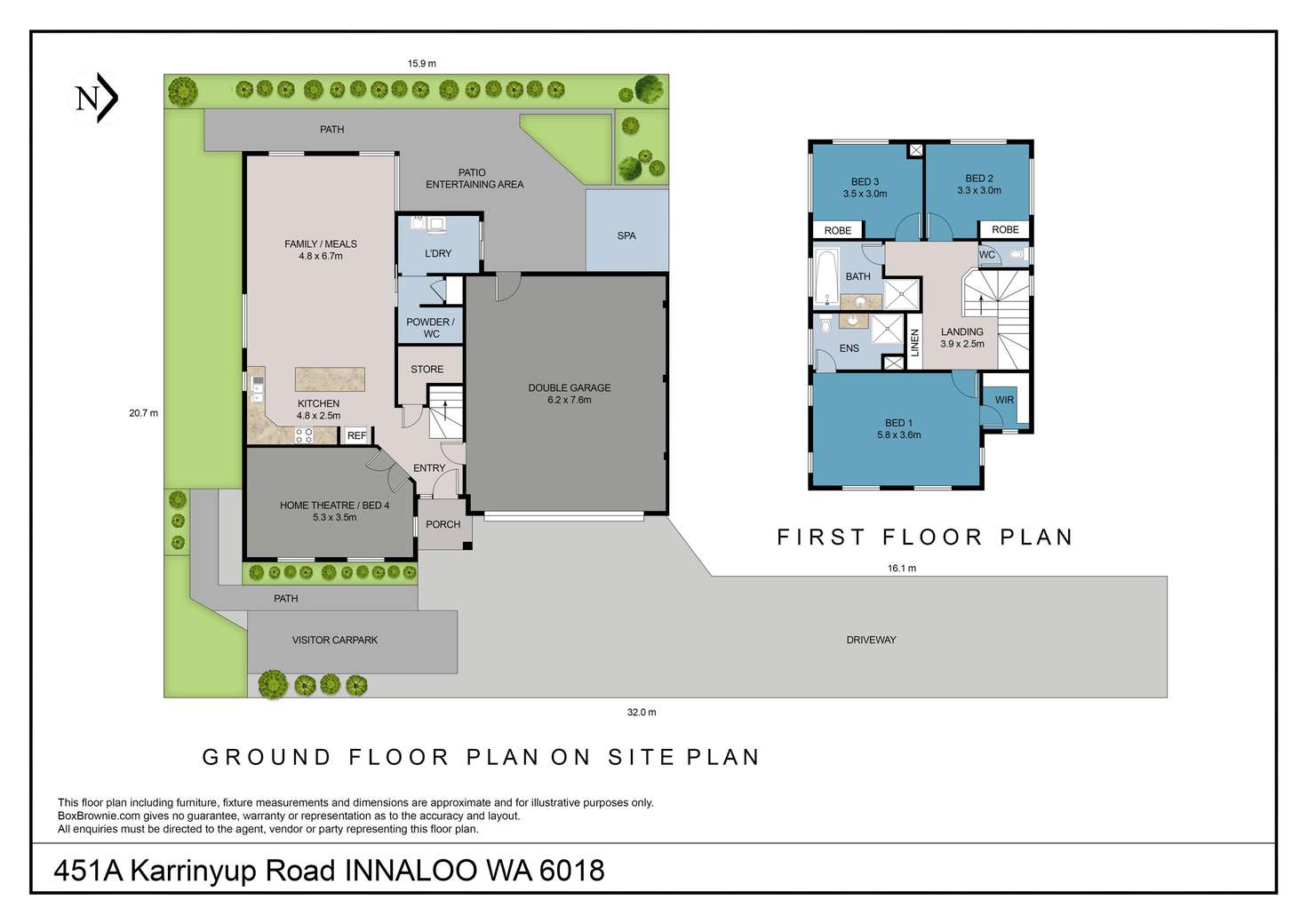 Floorplan of Homely house listing, 451A Karrinyup Road, Innaloo WA 6018