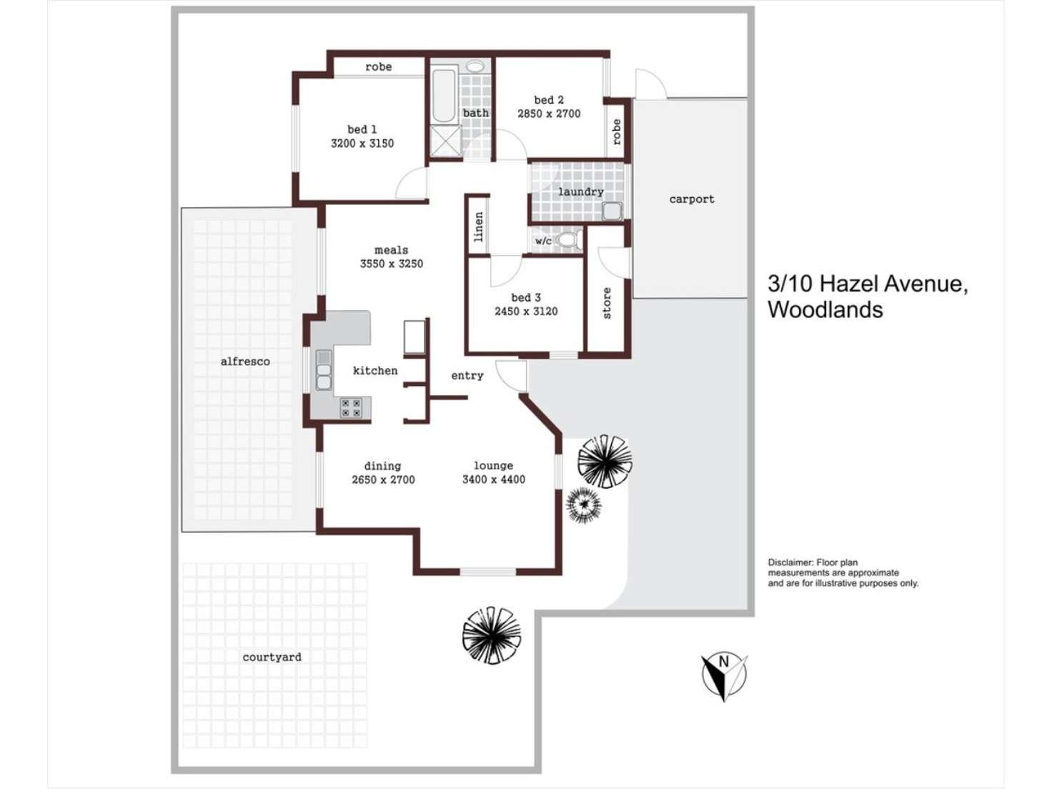 Floorplan of Homely villa listing, 3/10 Hazel Avenue, Woodlands WA 6018