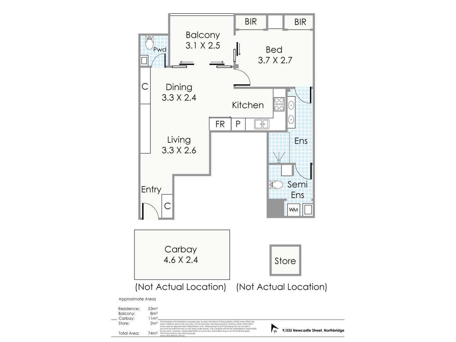 Floorplan of Homely apartment listing, 9/335 Newcastle Street, Northbridge WA 6003