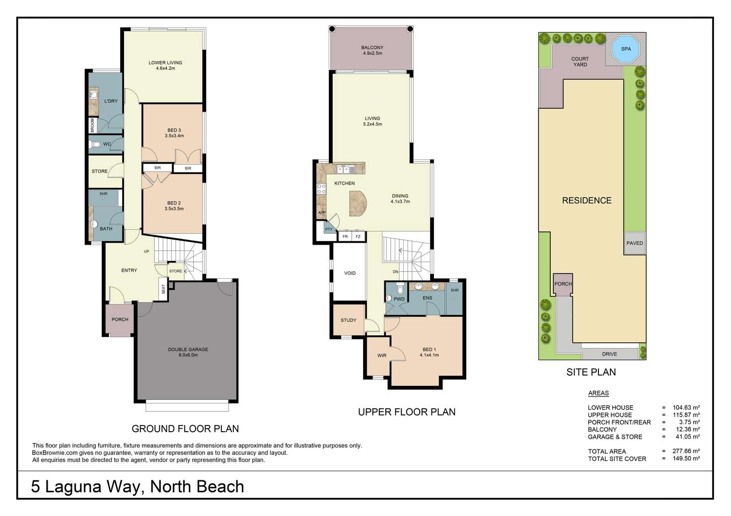 Floorplan of Homely house listing, 5 Laguna Way, North Beach WA 6020