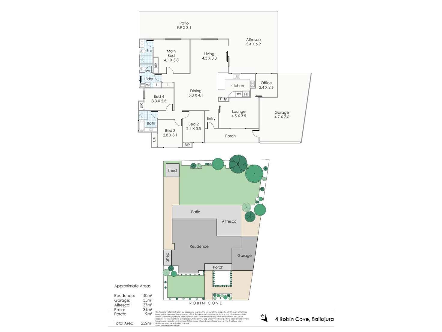 Floorplan of Homely house listing, 4 Robin Cove, Ballajura WA 6066