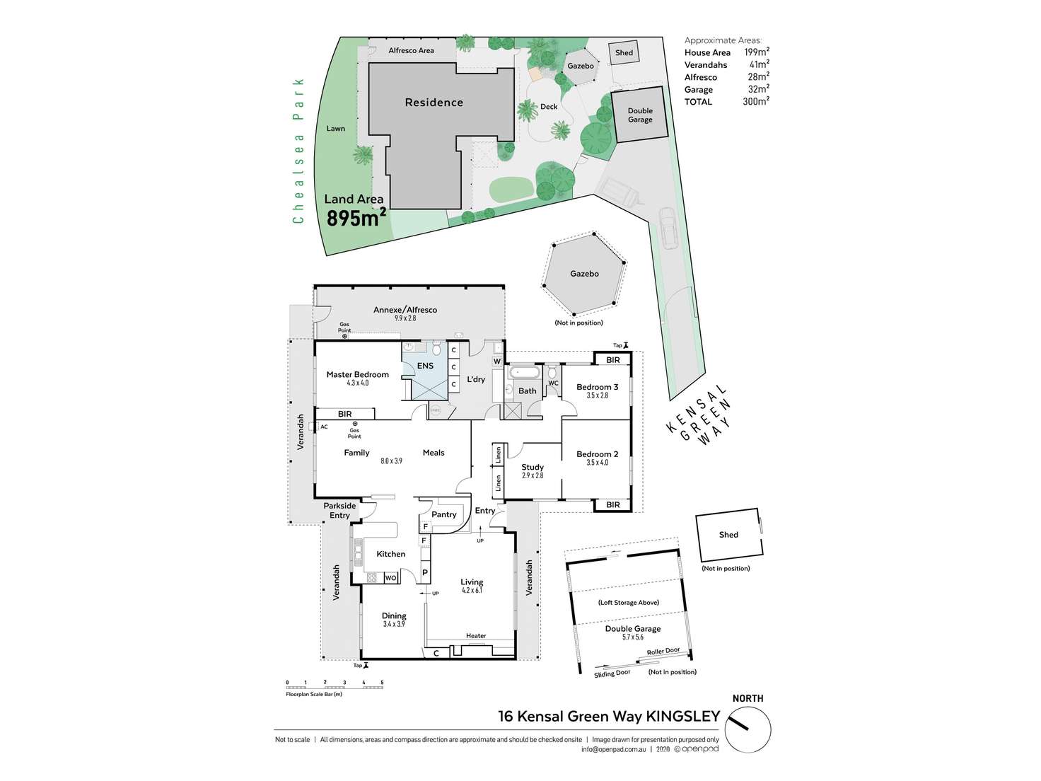 Floorplan of Homely house listing, 16 Kensal Green Way, Kingsley WA 6026