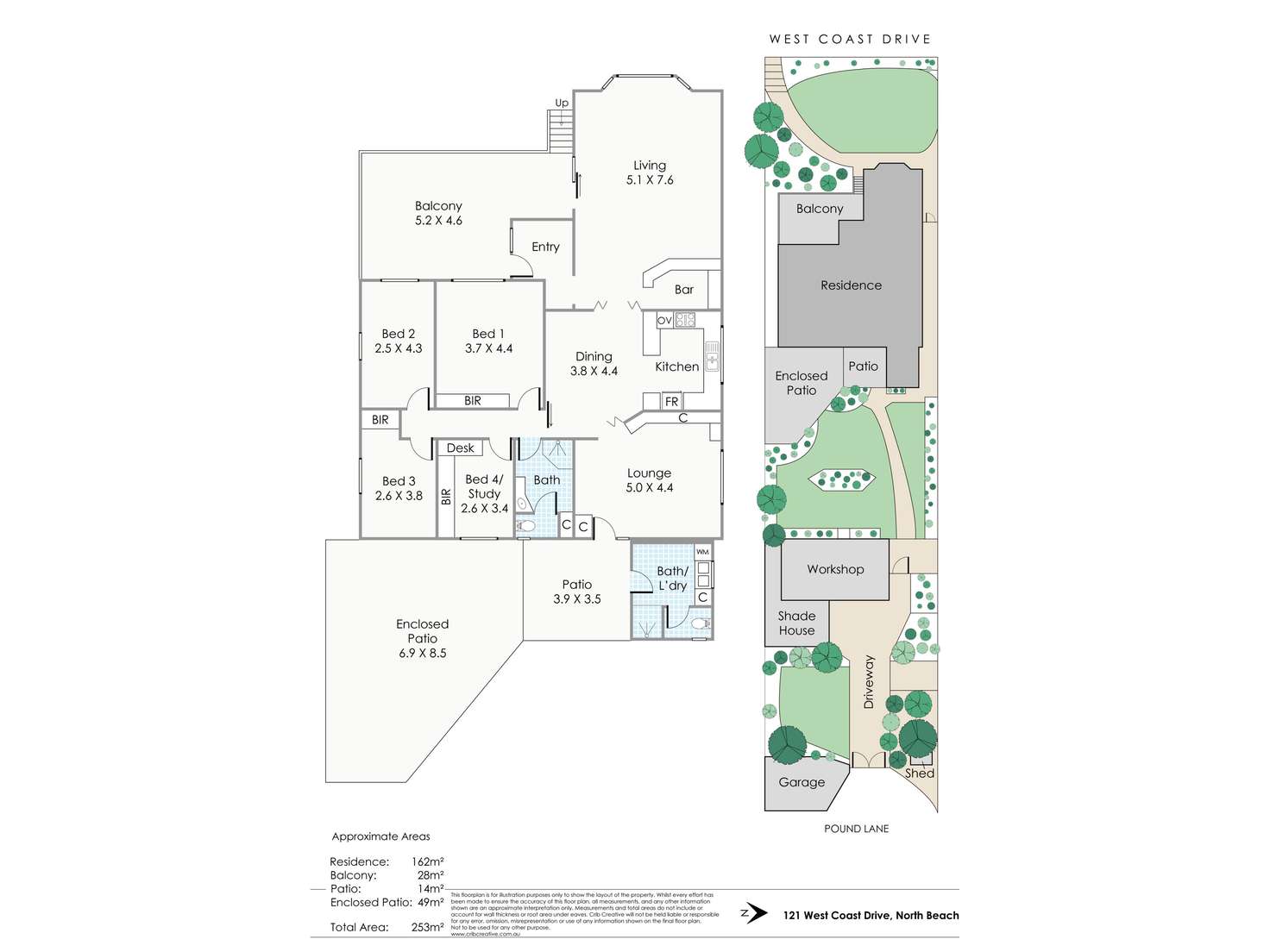 Floorplan of Homely house listing, 121 West Coast Drive, North Beach WA 6020