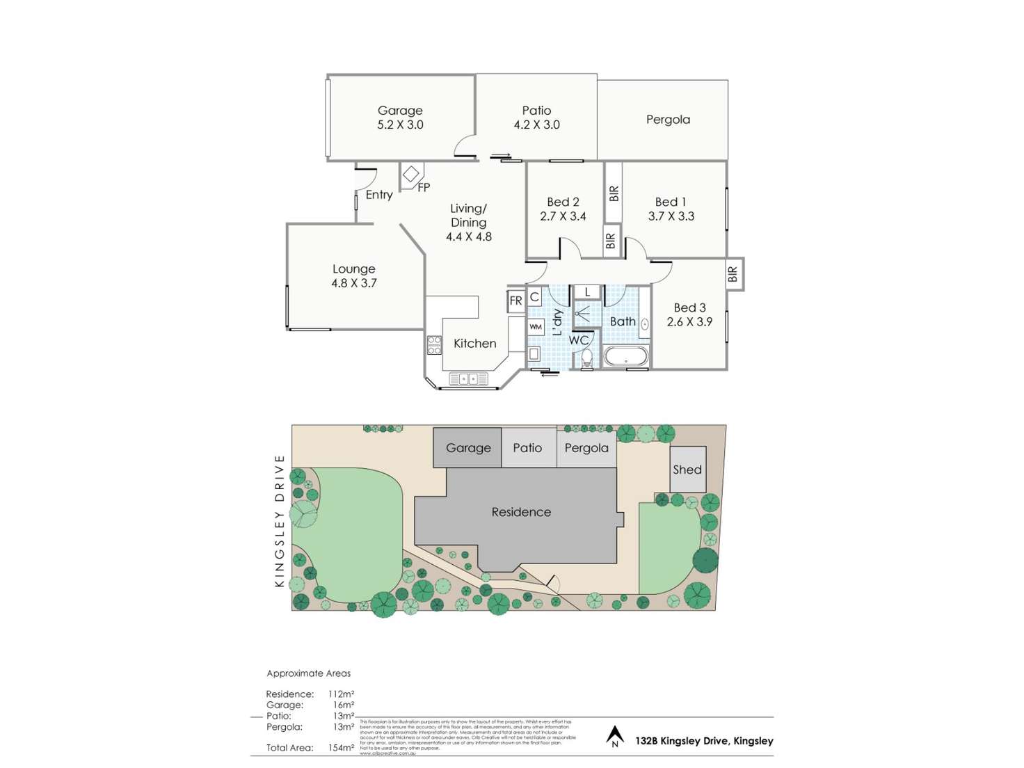 Floorplan of Homely house listing, 132B Kingsley Drive, Kingsley WA 6026