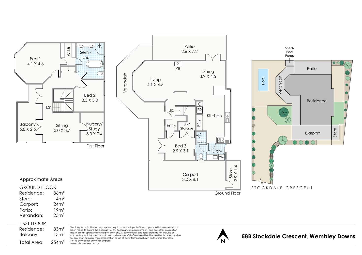 Floorplan of Homely house listing, 58B Stockdale Crescent, Wembley Downs WA 6019