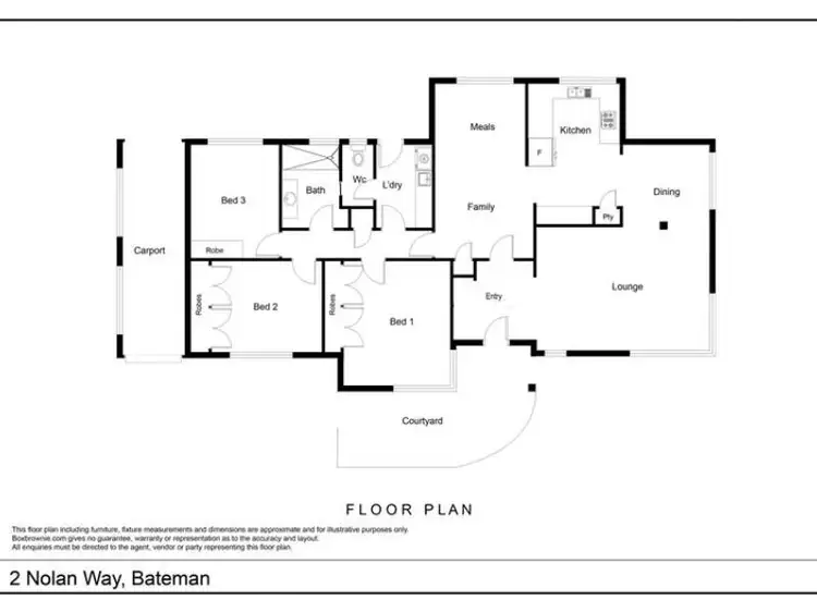 Floorplan of Homely house listing, 2 Nolan Way, Bateman WA 6150