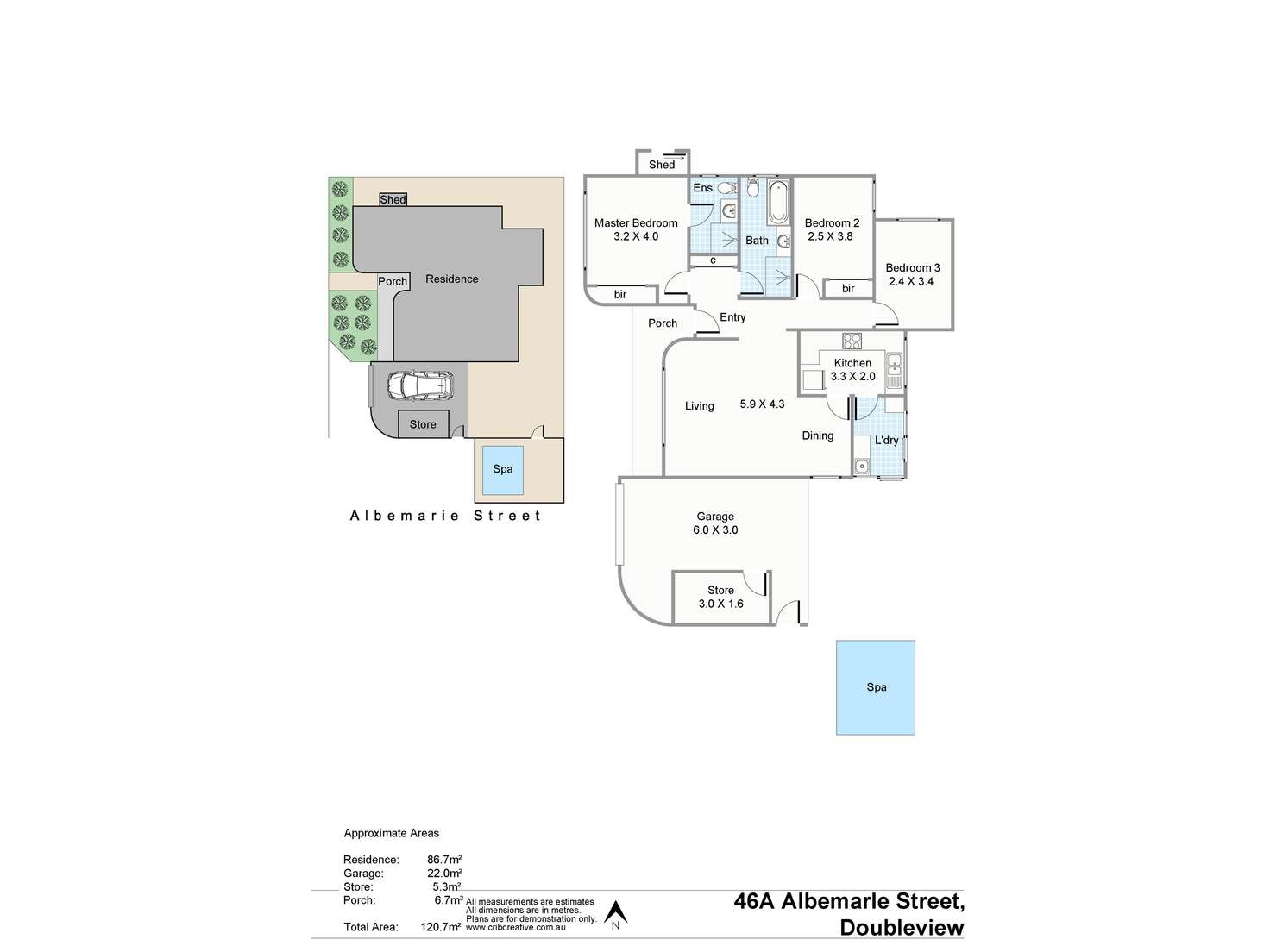 Floorplan of Homely house listing, 46A Albemarle Street, Doubleview WA 6018