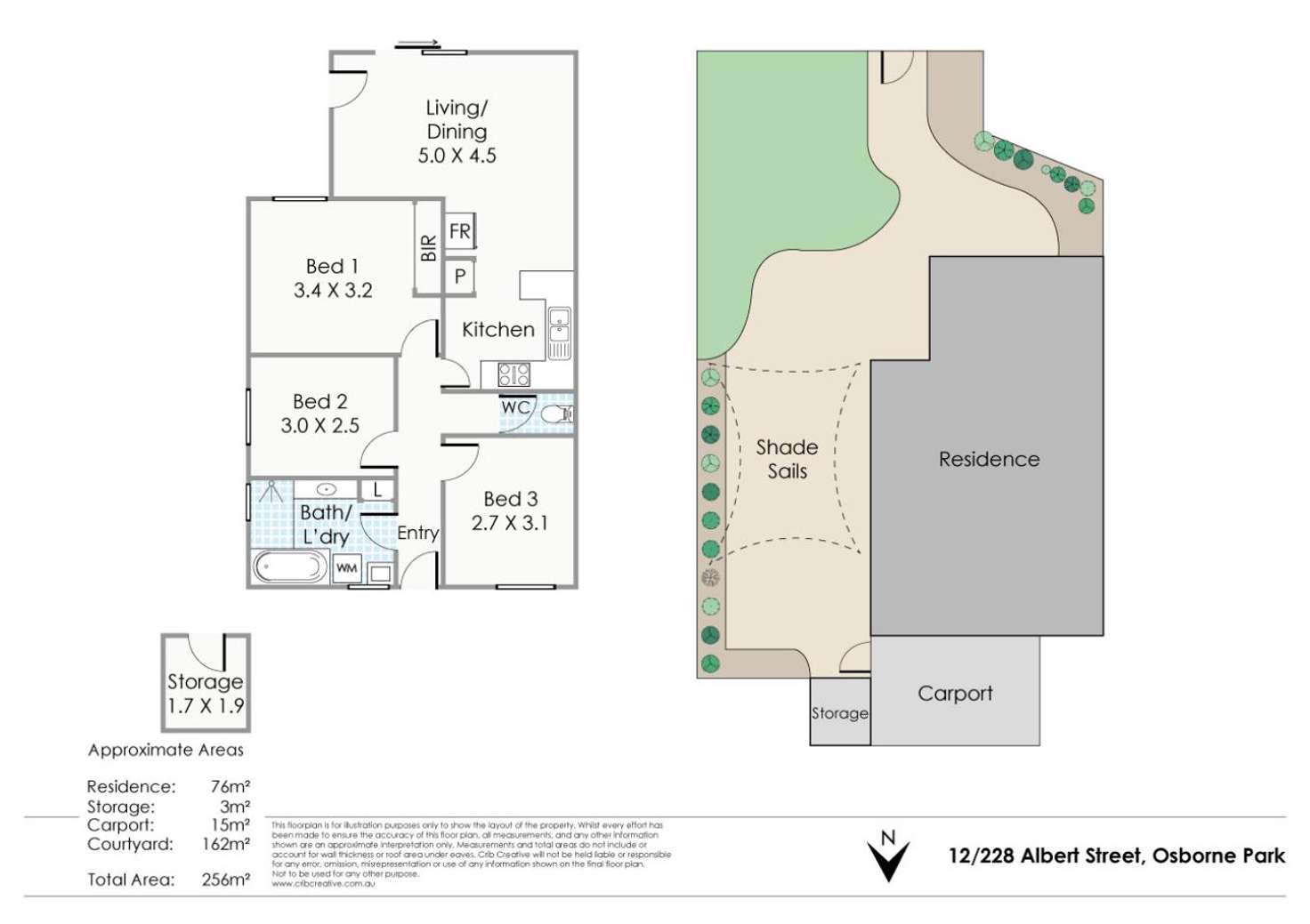 Floorplan of Homely villa listing, 12/228 Albert Street, Osborne Park WA 6017