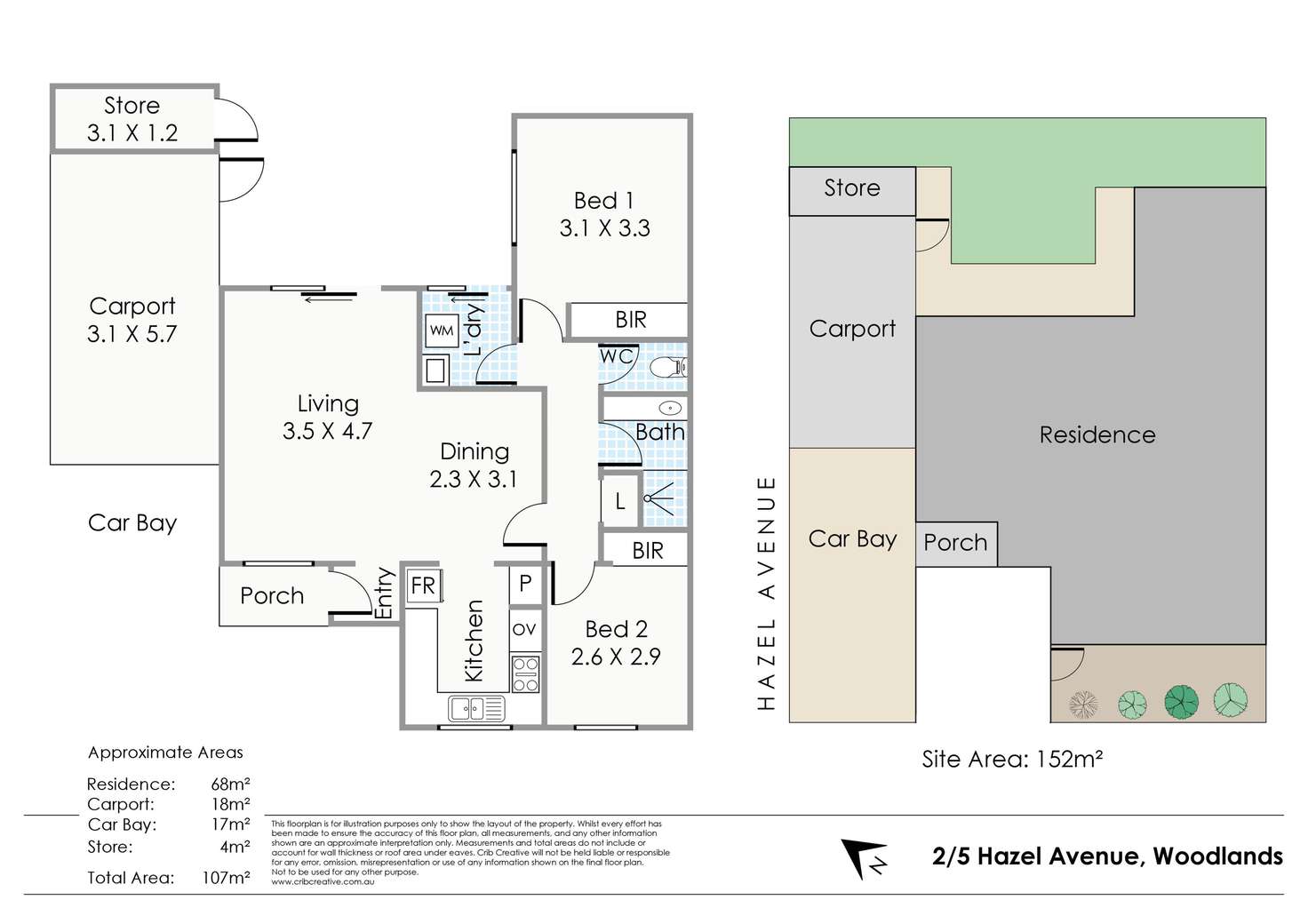 Floorplan of Homely villa listing, 2/5 Hazel Avenue, Woodlands WA 6018
