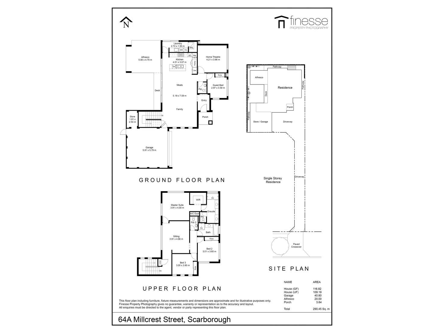 Floorplan of Homely house listing, 64A Millcrest Street, Scarborough WA 6019