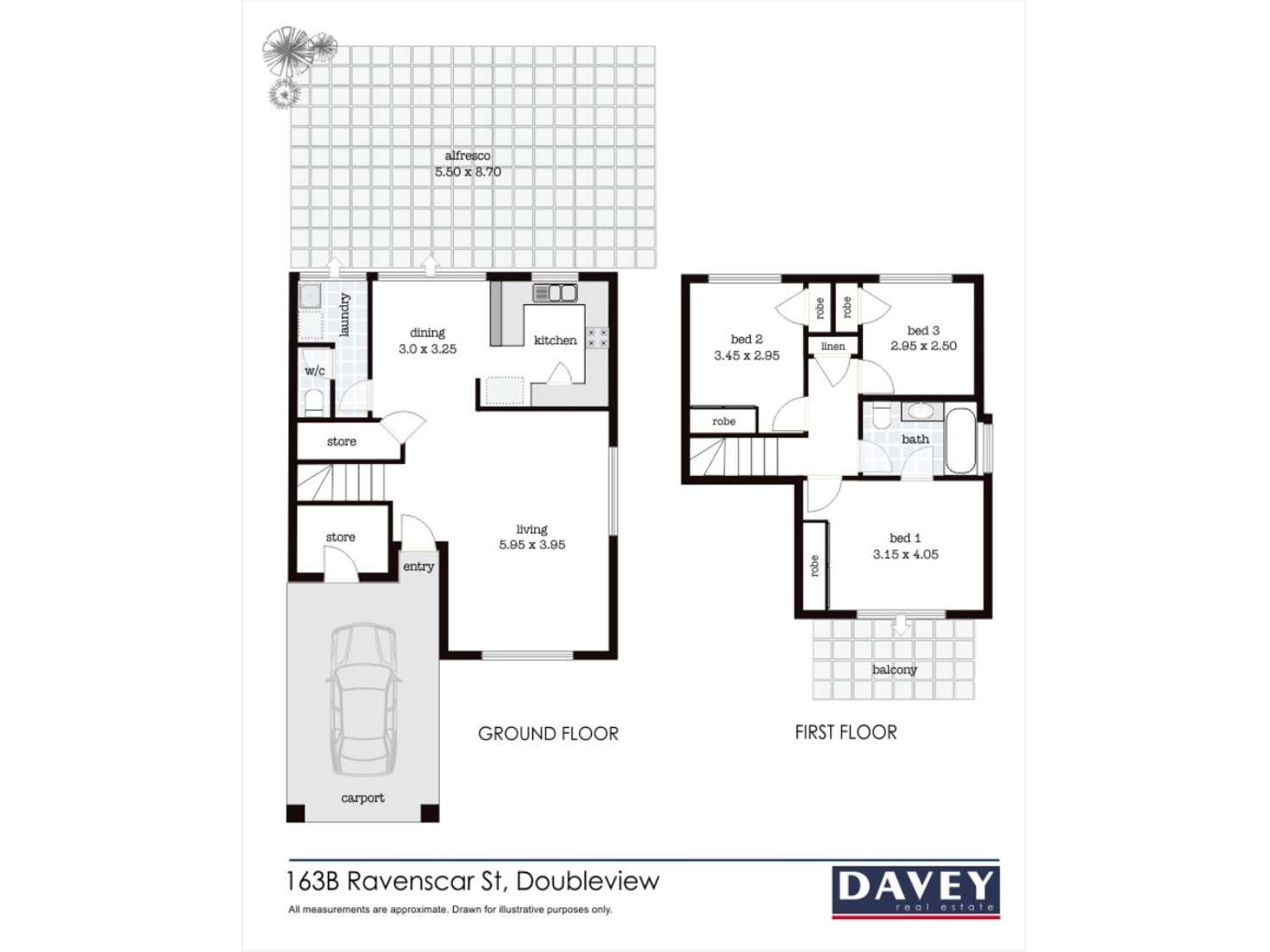 Floorplan of Homely townhouse listing, 163B Ravenscar Street, Doubleview WA 6018
