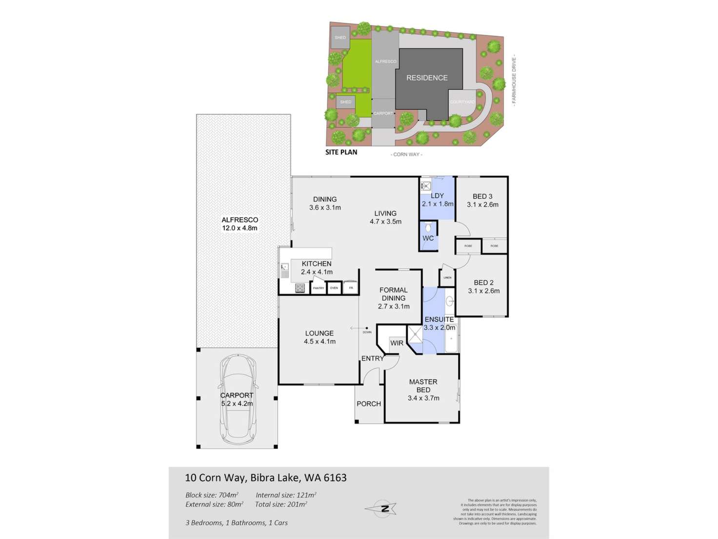 Floorplan of Homely house listing, 10 Corn Way, Bibra Lake WA 6163