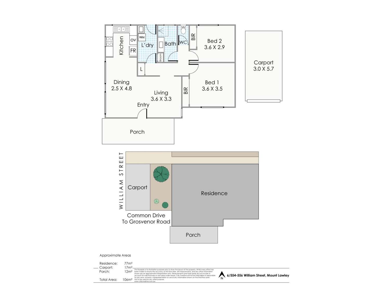 Floorplan of Homely villa listing, 6/554-556 William Street, Mount Lawley WA 6050