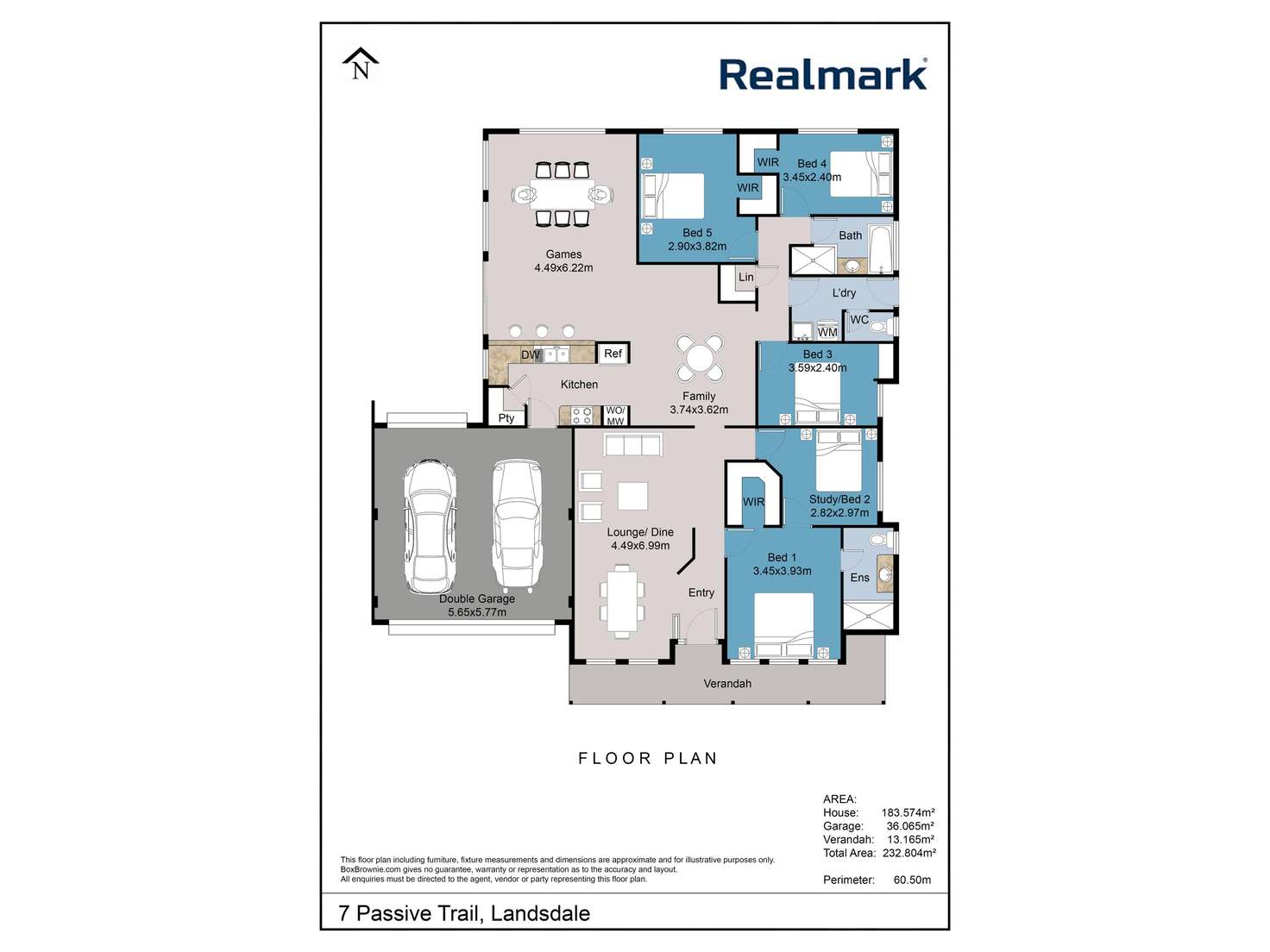 Floorplan of Homely house listing, 7 Passive Trail, Landsdale WA 6065