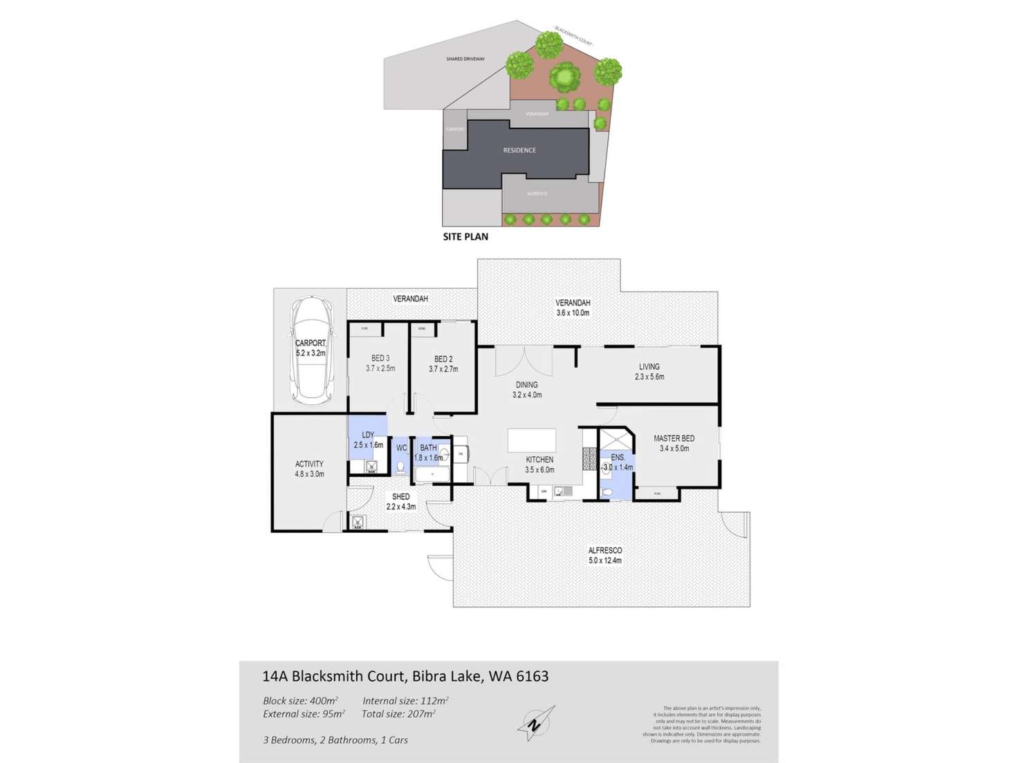 Floorplan of Homely house listing, 14a Blacksmith Court, Bibra Lake WA 6163