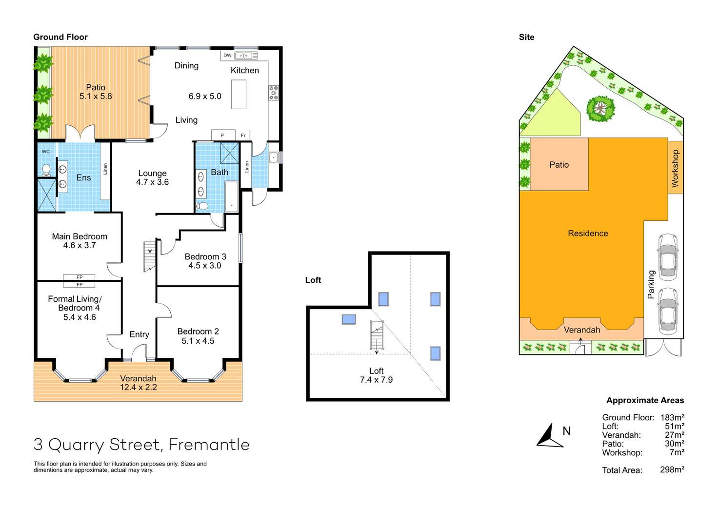 Floorplan of Homely house listing, 3 Quarry Street, Fremantle WA 6160