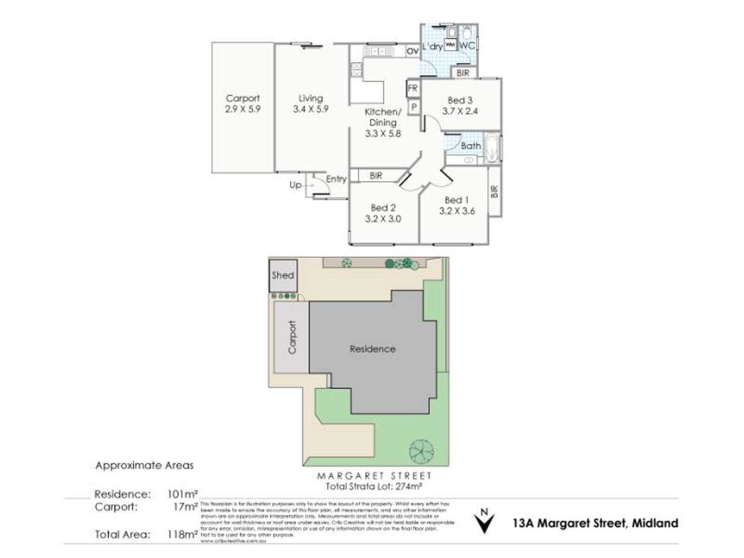 Floorplan of Homely house listing, 13B Margaret Street, Midland WA 6056