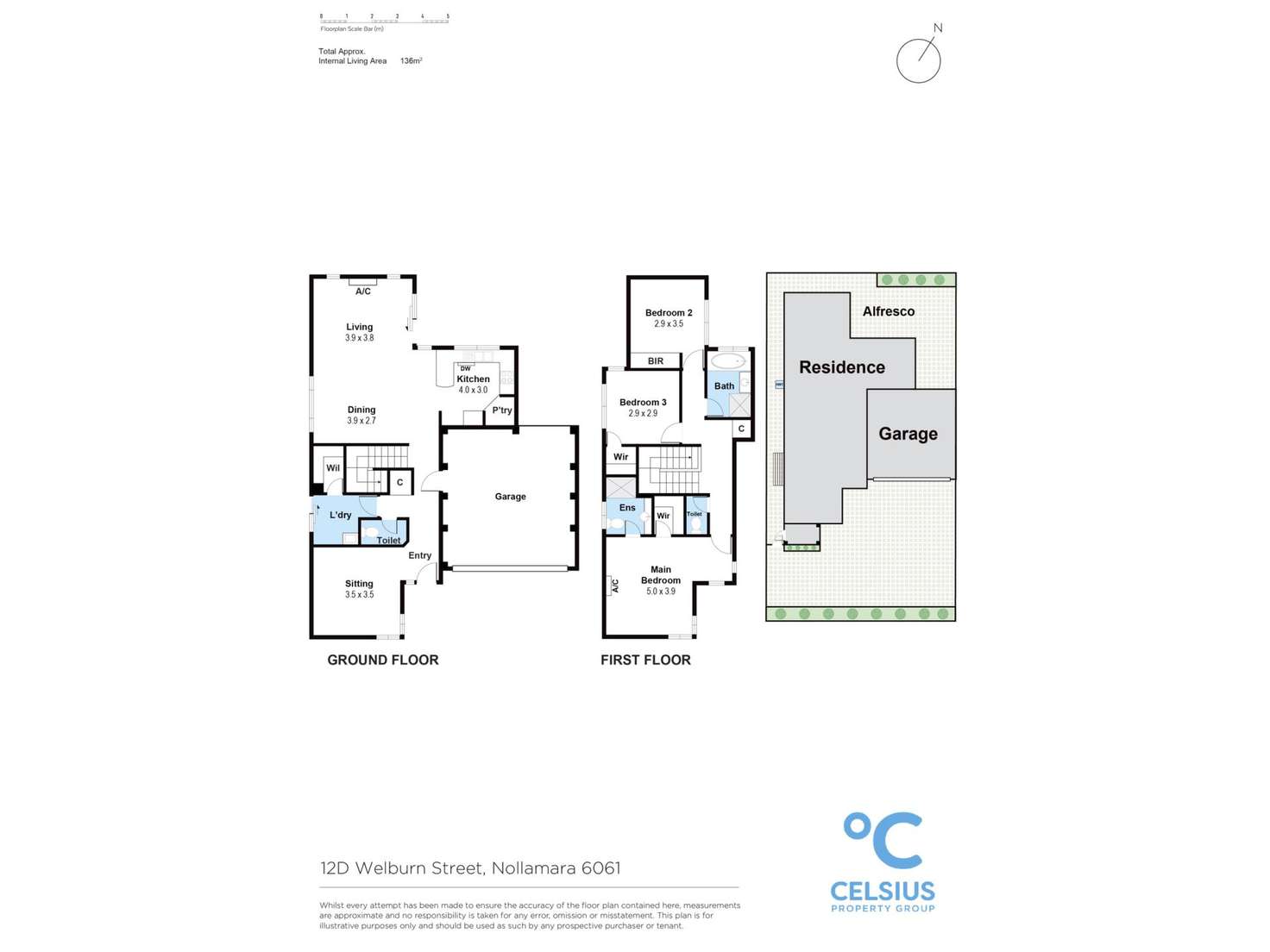 Floorplan of Homely house listing, 12D Welburn Street, Nollamara WA 6061