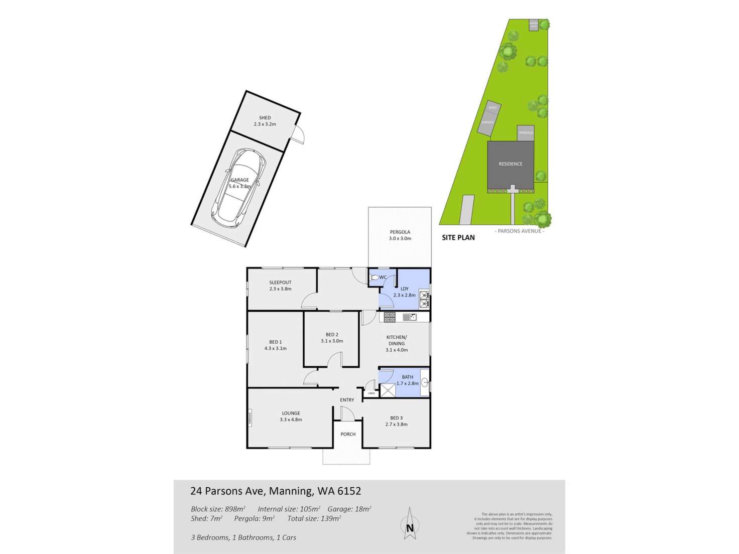 Floorplan of Homely house listing, 24 Parsons Avenue, Manning WA 6152