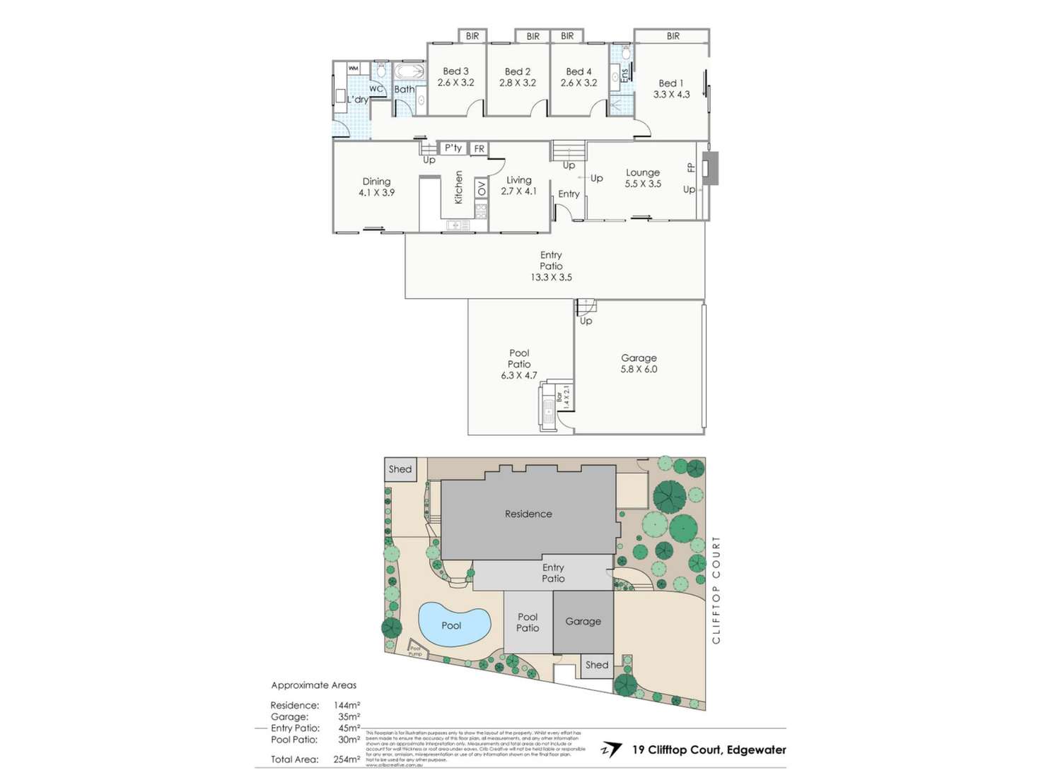 Floorplan of Homely house listing, 19 Clifftop Court, Edgewater WA 6027