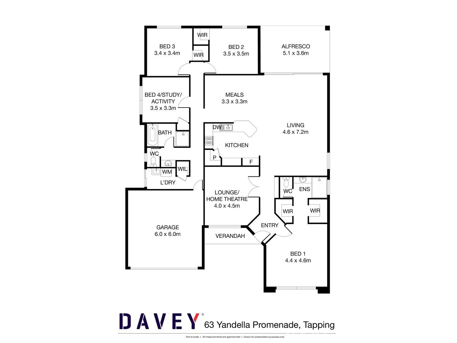 Floorplan of Homely house listing, 63 Yandella Promenade, Tapping WA 6065