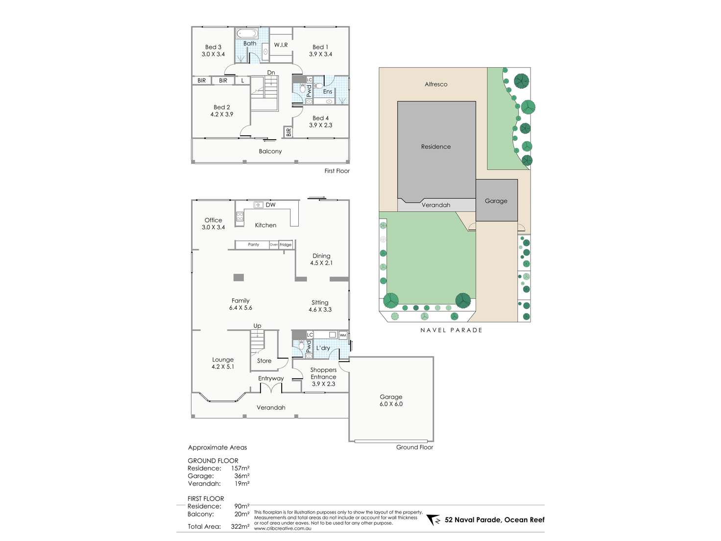 Floorplan of Homely house listing, 52 Naval Parade, Ocean Reef WA 6027