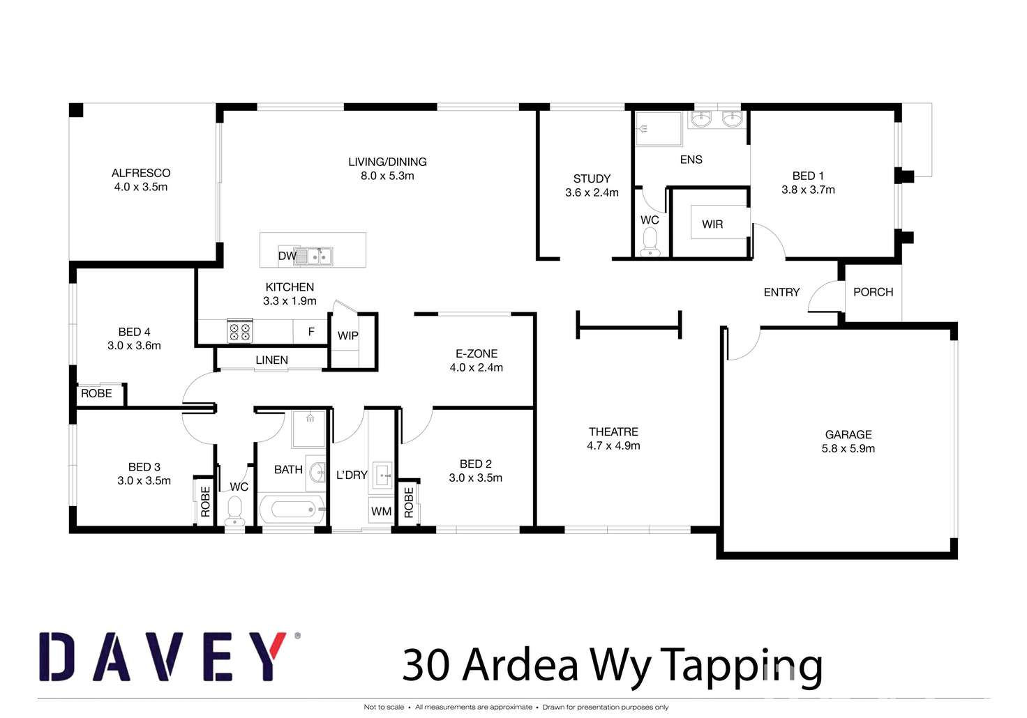 Floorplan of Homely house listing, 30 Ardea Way, Tapping WA 6065