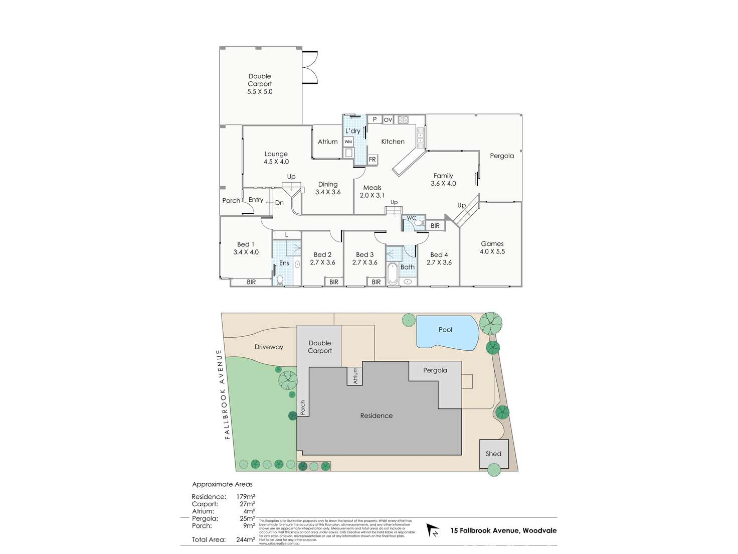 Floorplan of Homely house listing, 15 Fallbrook Avenue, Woodvale WA 6026