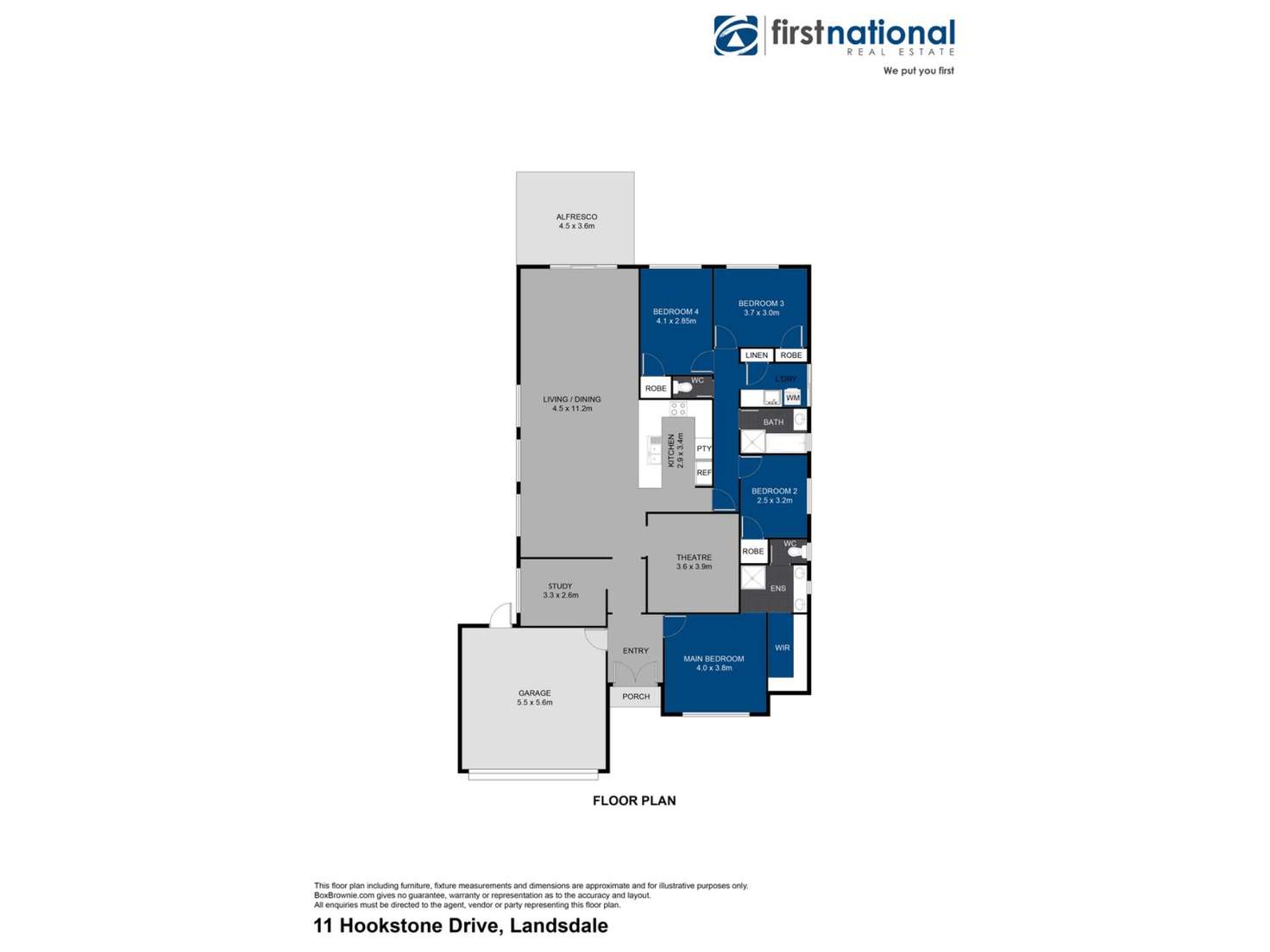 Floorplan of Homely house listing, 11 Hookstone Drive, Landsdale WA 6065