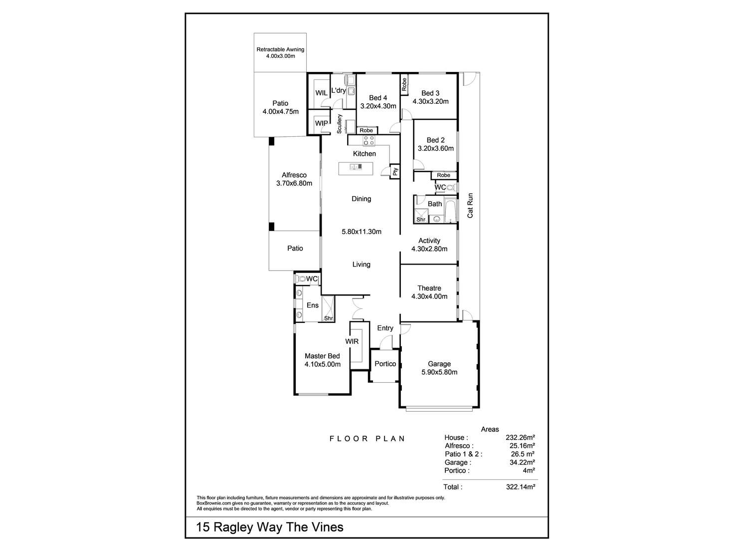 Floorplan of Homely house listing, 15 Ragley Way, The Vines WA 6069