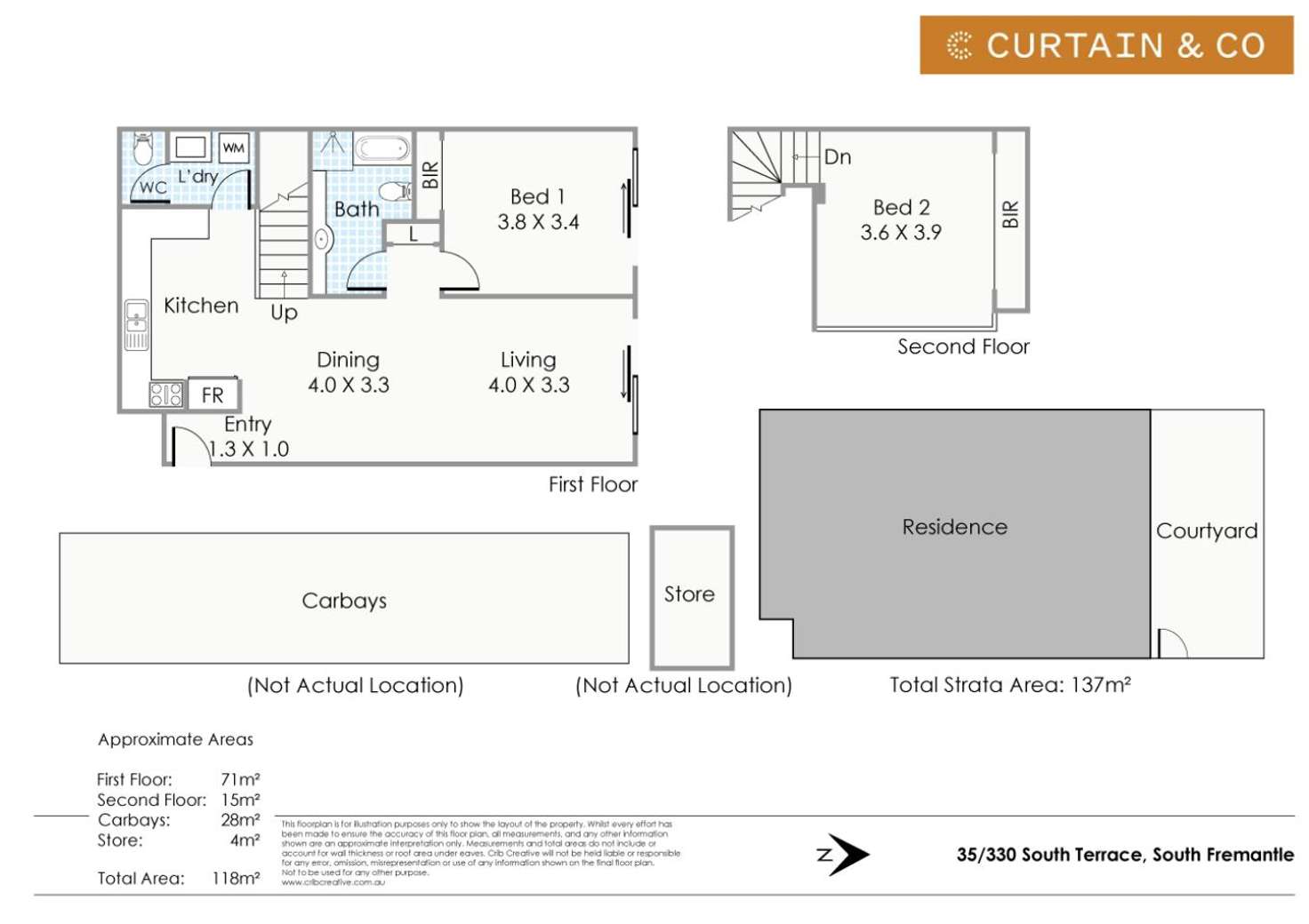 Floorplan of Homely apartment listing, 35/330 South Terrace, South Fremantle WA 6162