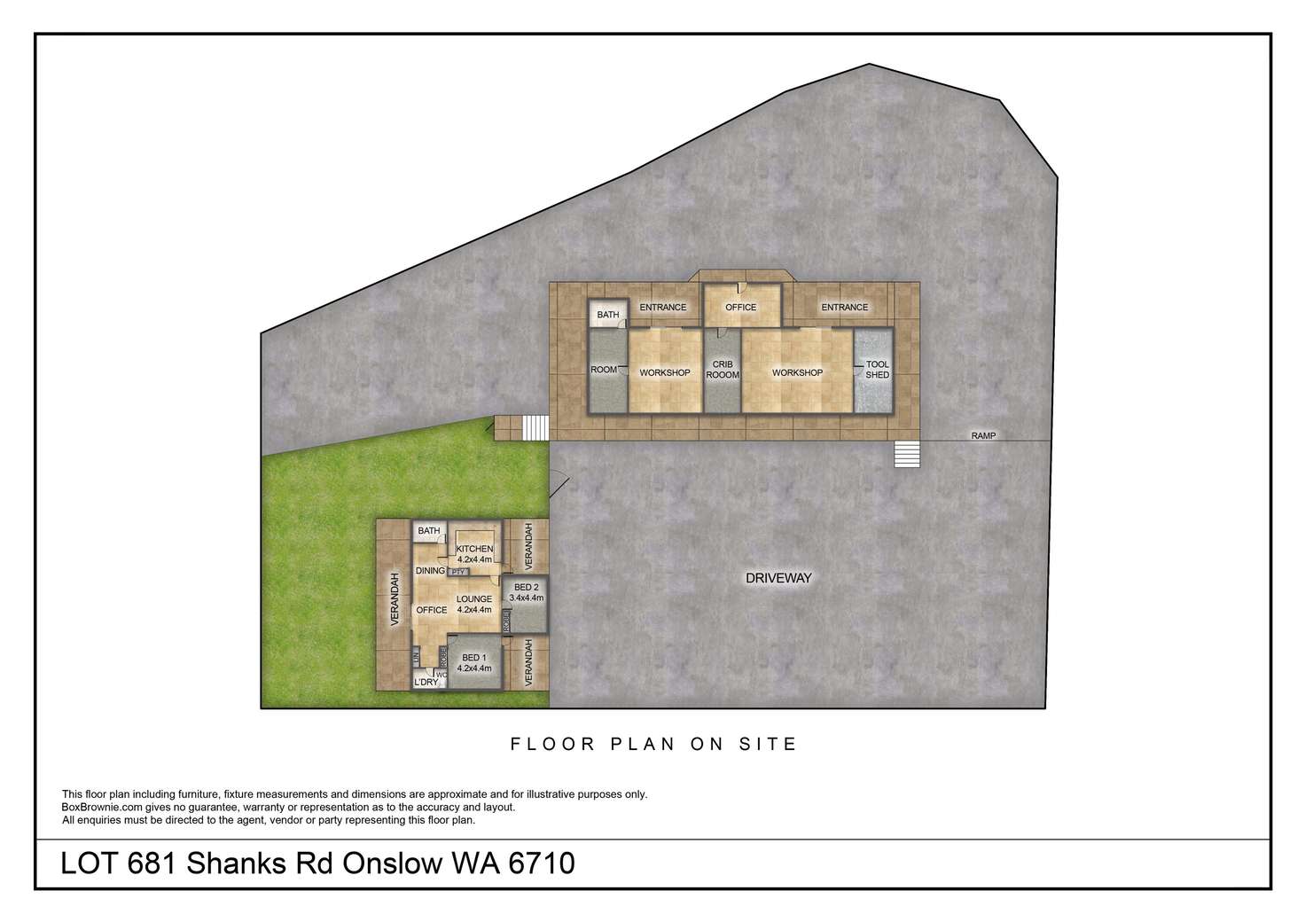 Floorplan of Homely house listing, 34A Third Avenue, Onslow WA 6710