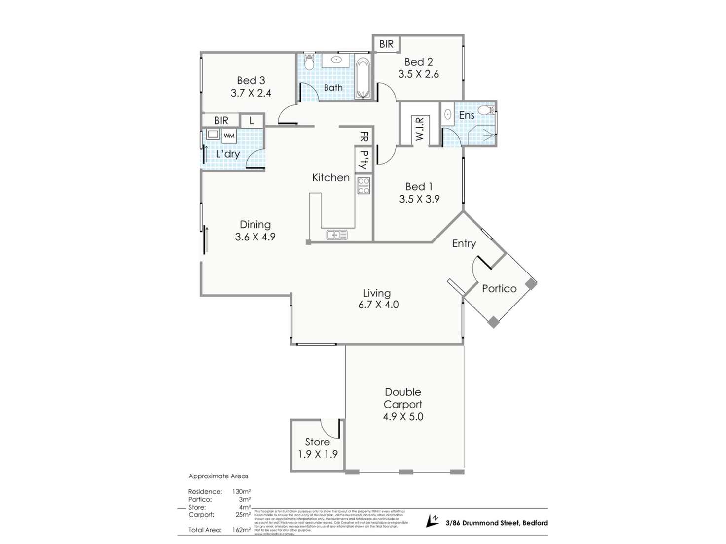 Floorplan of Homely house listing, 3/86 Drummond Street, Bedford WA 6052