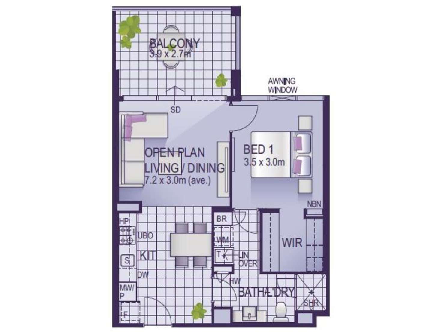 Floorplan of Homely apartment listing, 1804/908 Canning Highway, Applecross WA 6153
