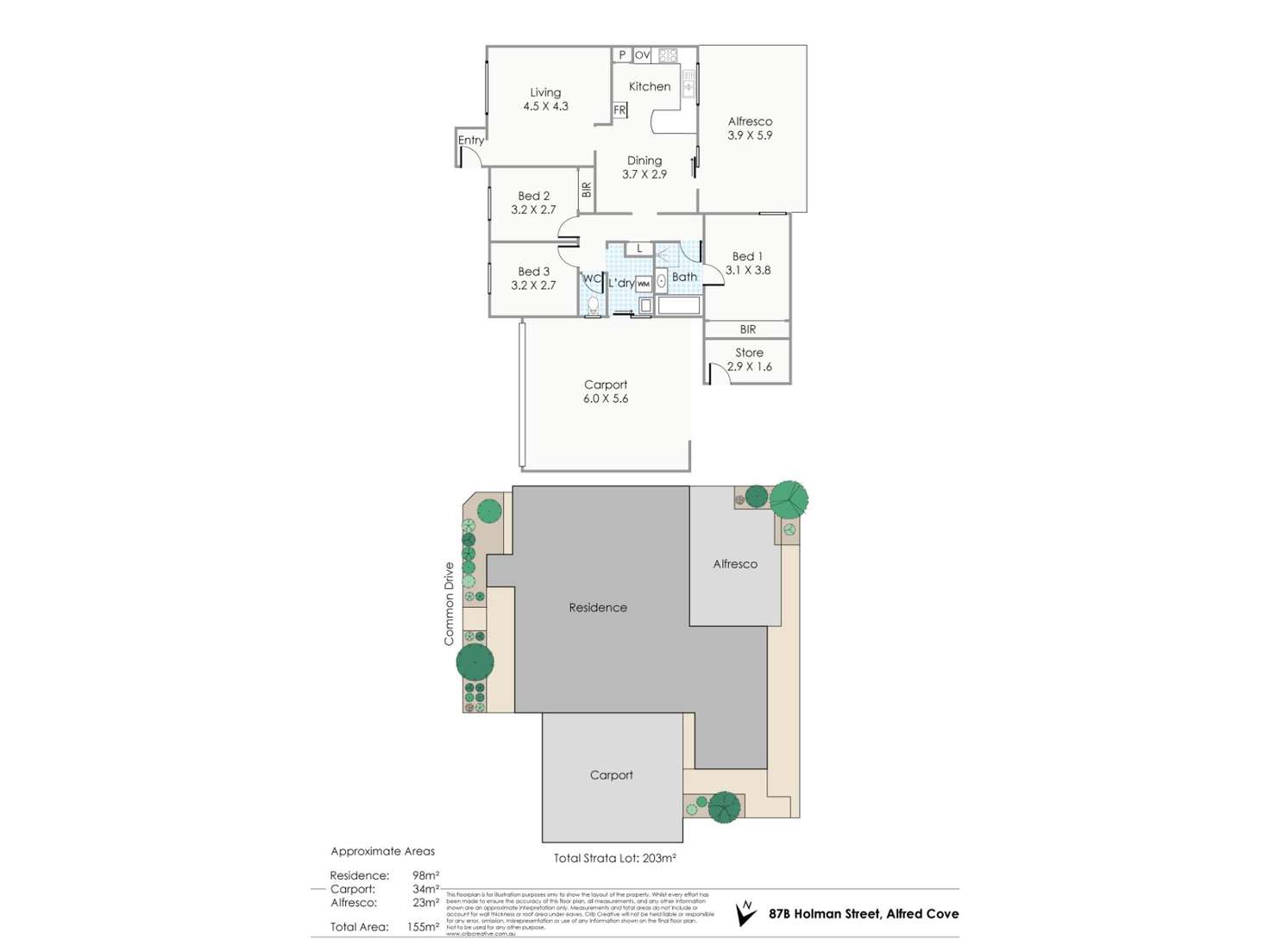 Floorplan of Homely villa listing, 87B Holman Street, Alfred Cove WA 6154