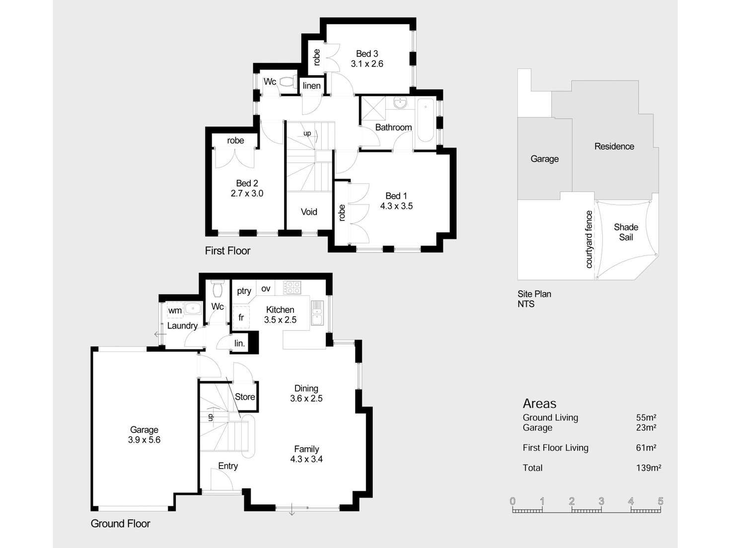 Floorplan of Homely townhouse listing, 1/25 Brentham Street, Leederville WA 6007