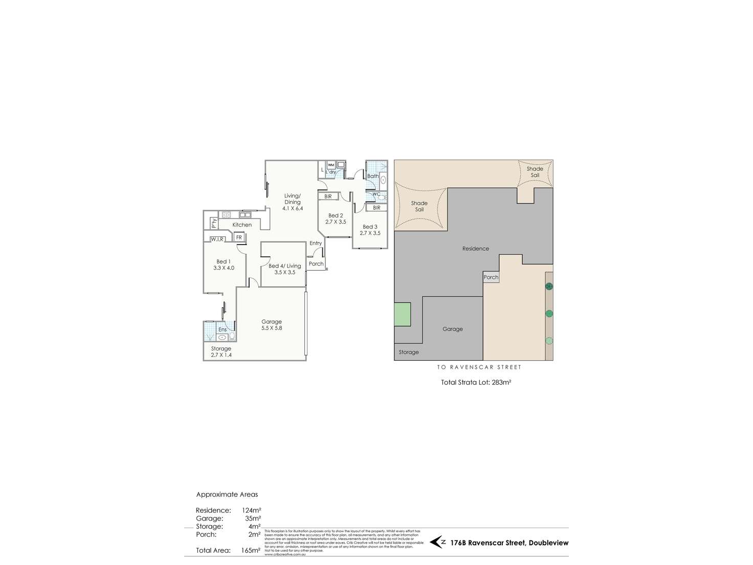 Floorplan of Homely house listing, 176B Ravenscar Street, Doubleview WA 6018