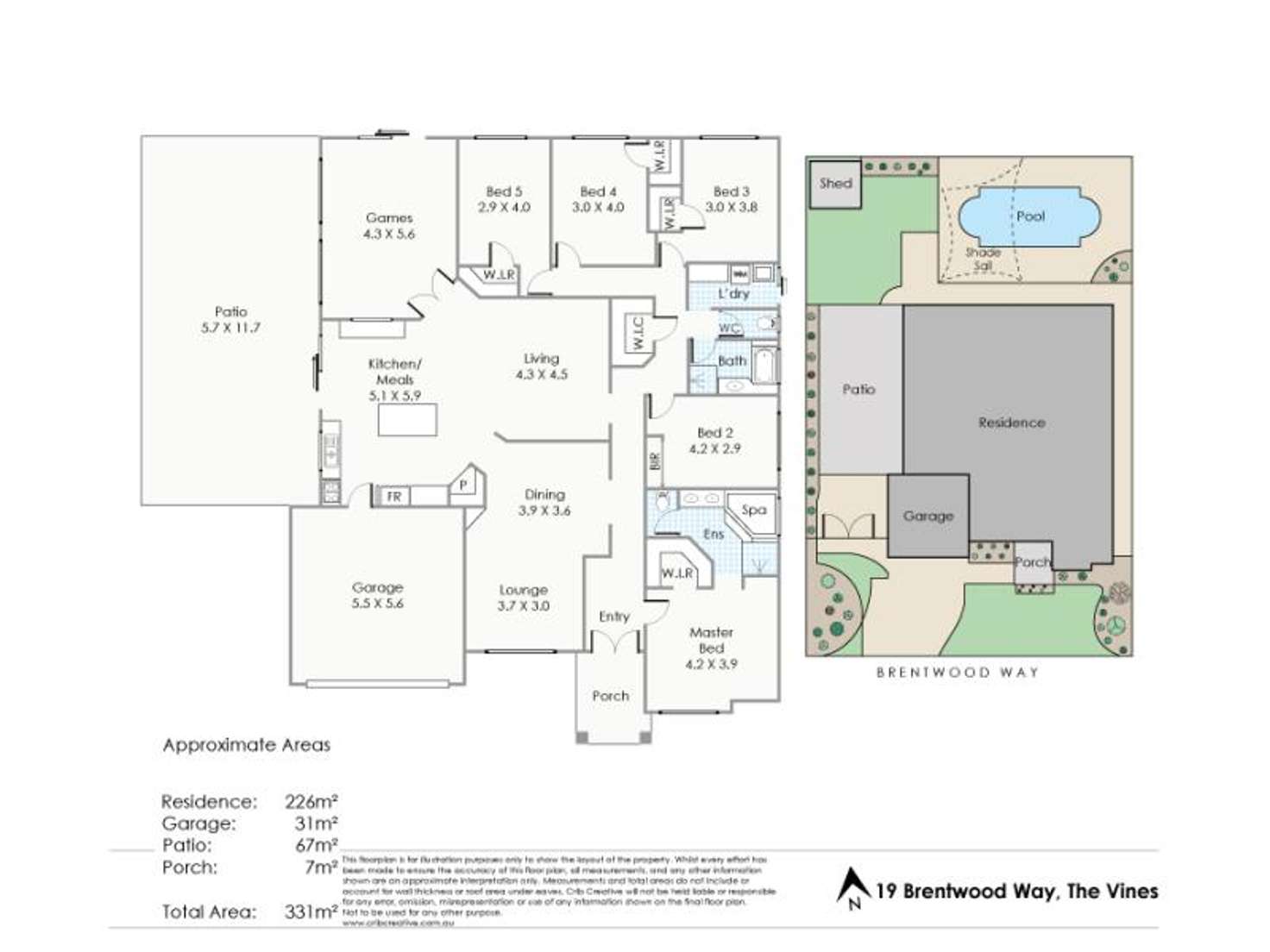 Floorplan of Homely house listing, 19 Brentwood Way, The Vines WA 6069