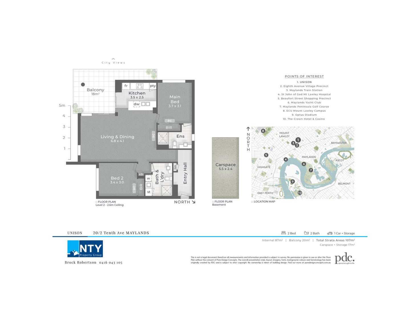 Floorplan of Homely apartment listing, 20/2 Tenth Avenue, Maylands WA 6051