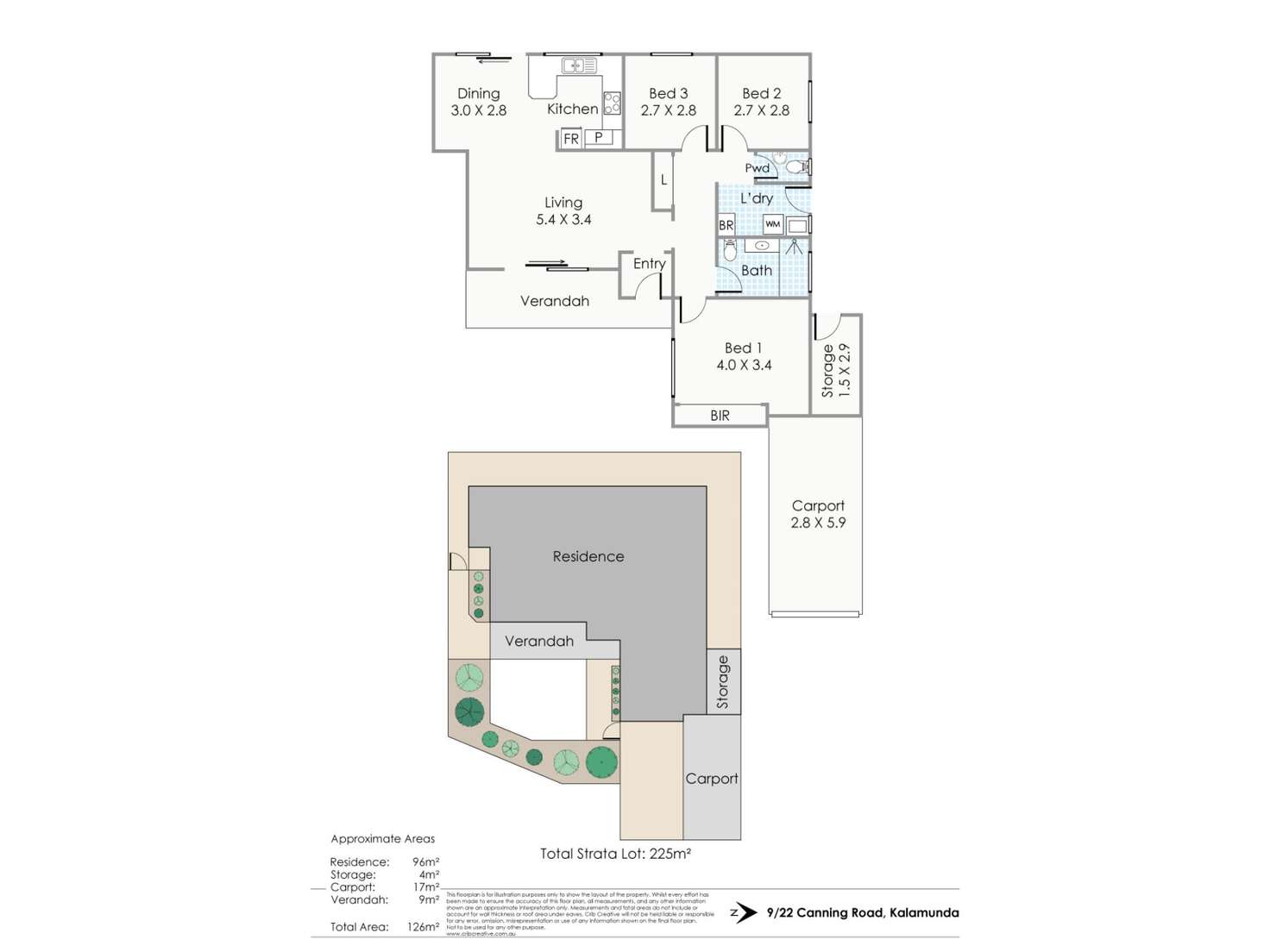 Floorplan of Homely villa listing, 9/22 Canning Road, Kalamunda WA 6076
