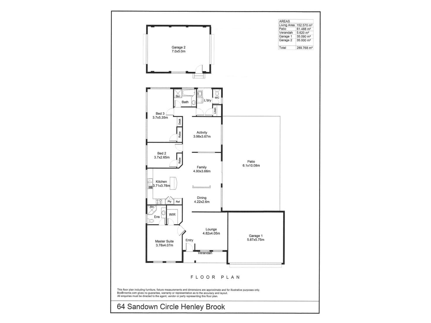 Floorplan of Homely house listing, 64 Sandown Circle, Henley Brook WA 6055