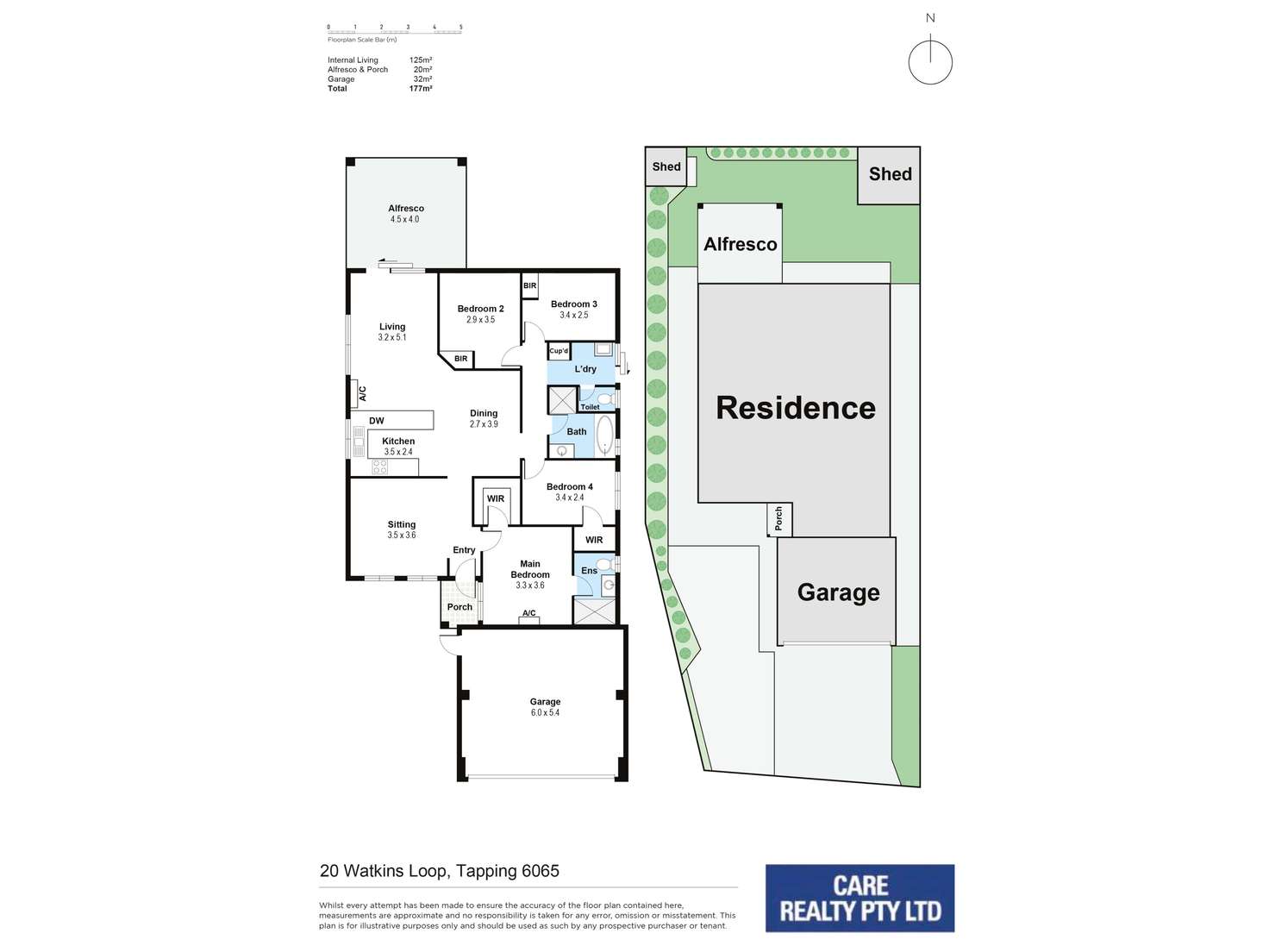 Floorplan of Homely house listing, 20 Watkins Loop, Tapping WA 6065