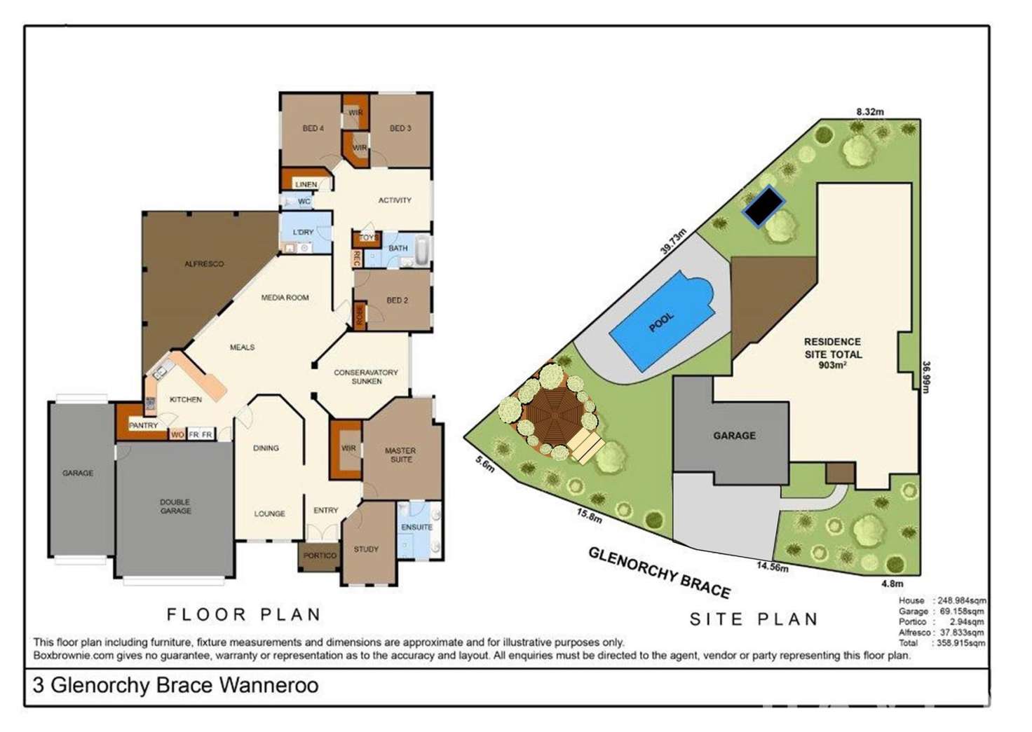 Floorplan of Homely house listing, 3 Glenorchy Brace, Wanneroo WA 6065