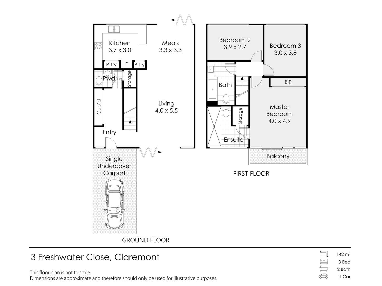 Floorplan of Homely house listing, 3 Freshwater Close, Claremont WA 6010