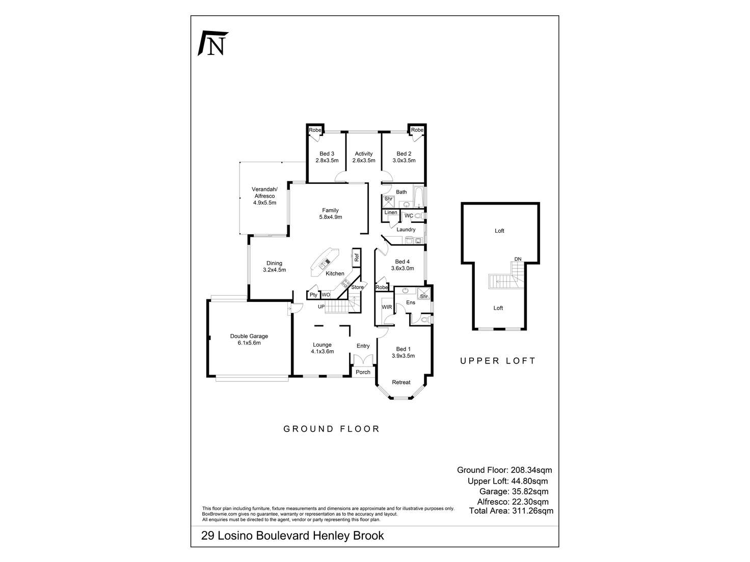 Floorplan of Homely house listing, 29 Losino Boulevard, Henley Brook WA 6055